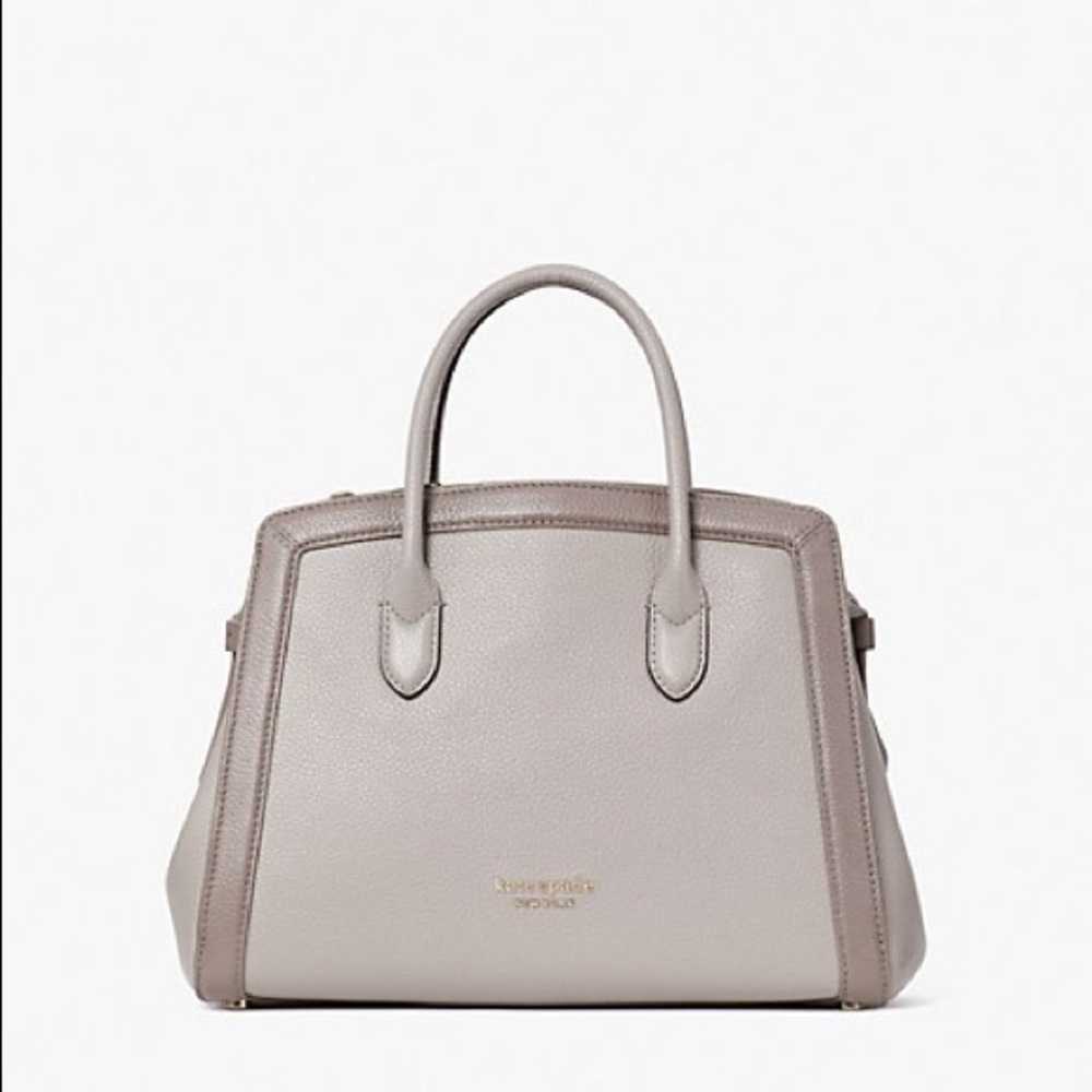 kate spade knott medium satchel true taupe